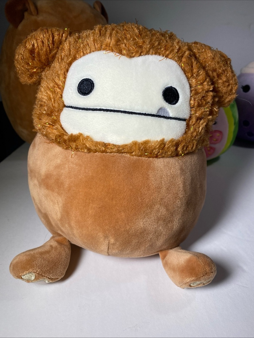 Kellytoy Squishmallow Benny The Bigfoot 8” Plush Toy - Brown Sparkle